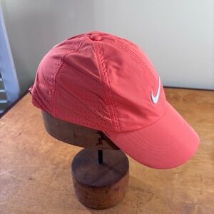 Nike featherlight orange Mellon lightweight athletic tennis running cap